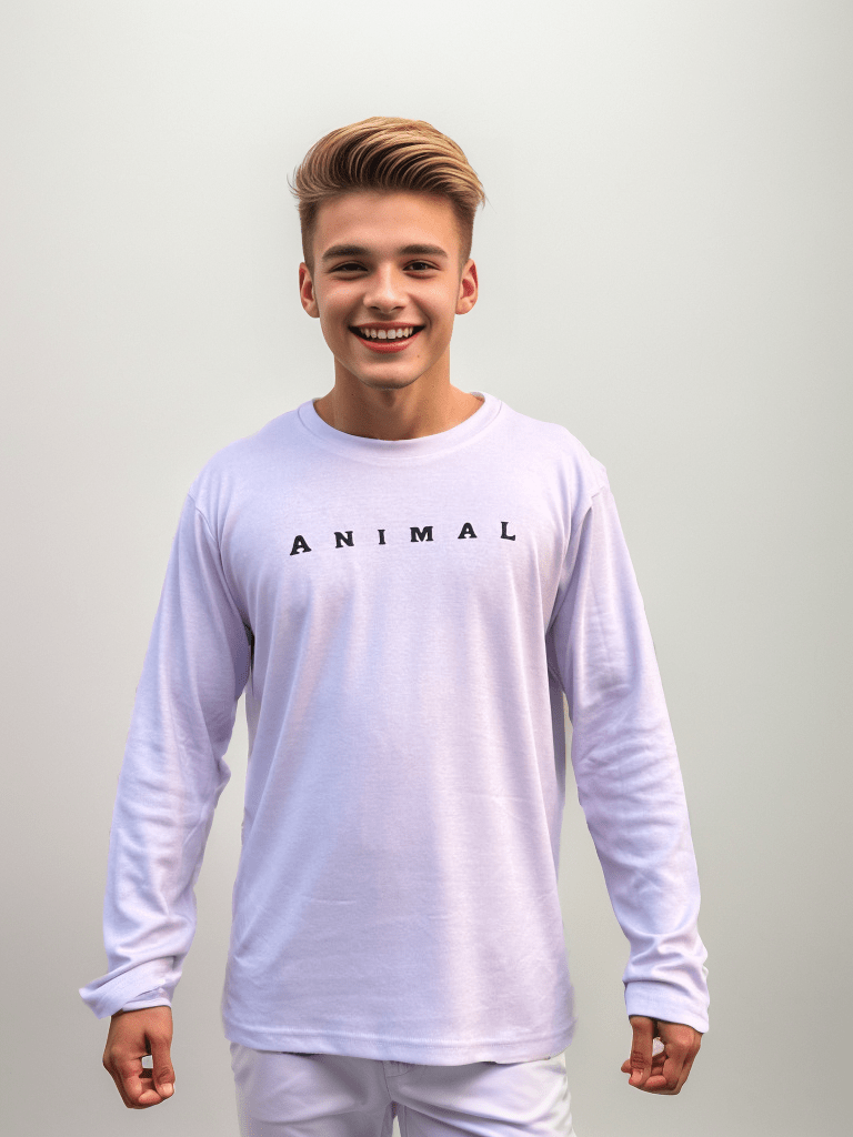 Pack of 2 - Animal Printed Full Sleeves Oversized T-Shirt - CIVIES