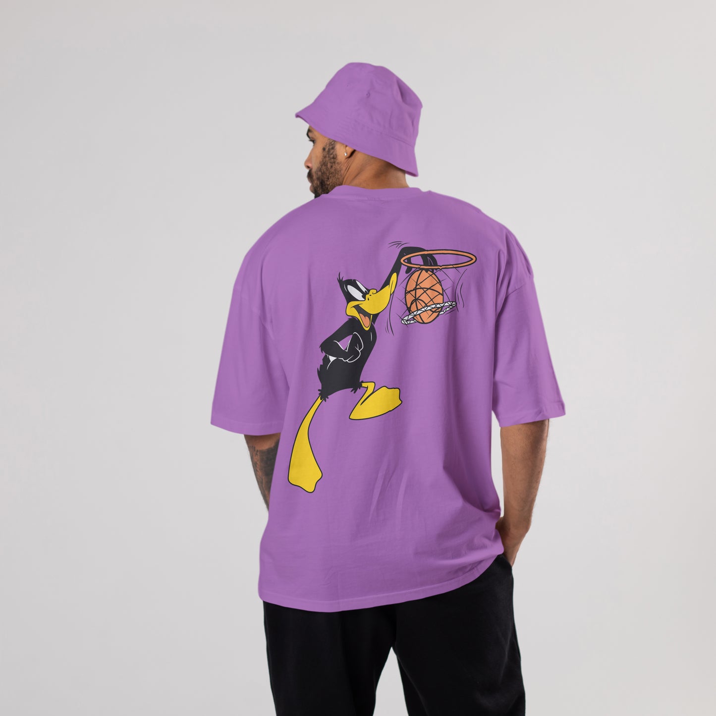 Colorful DAFFY Oversized T-Shirts: Lavender: Elegant Lavender Haze - CIVIES