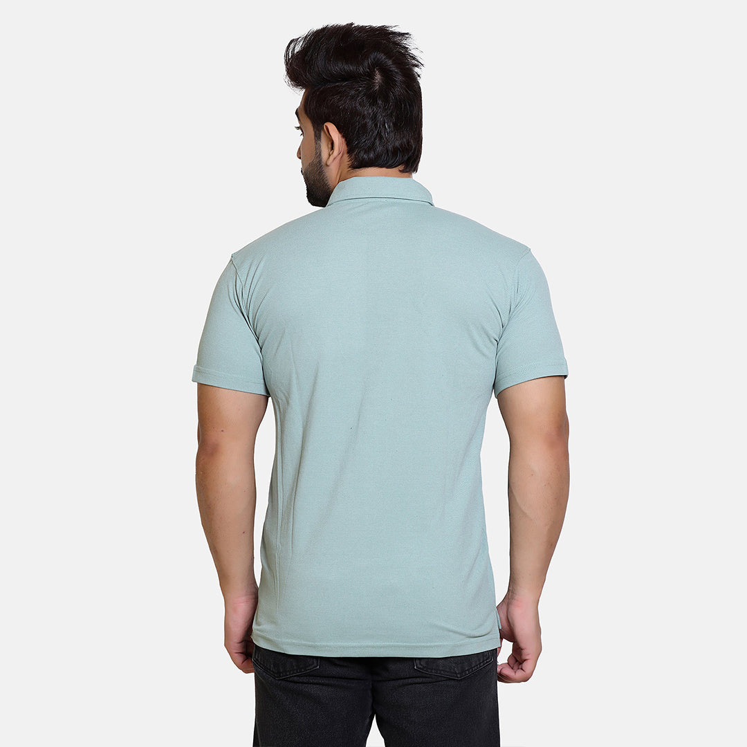 Sage Green Smart Zipper Polo - CIVIES