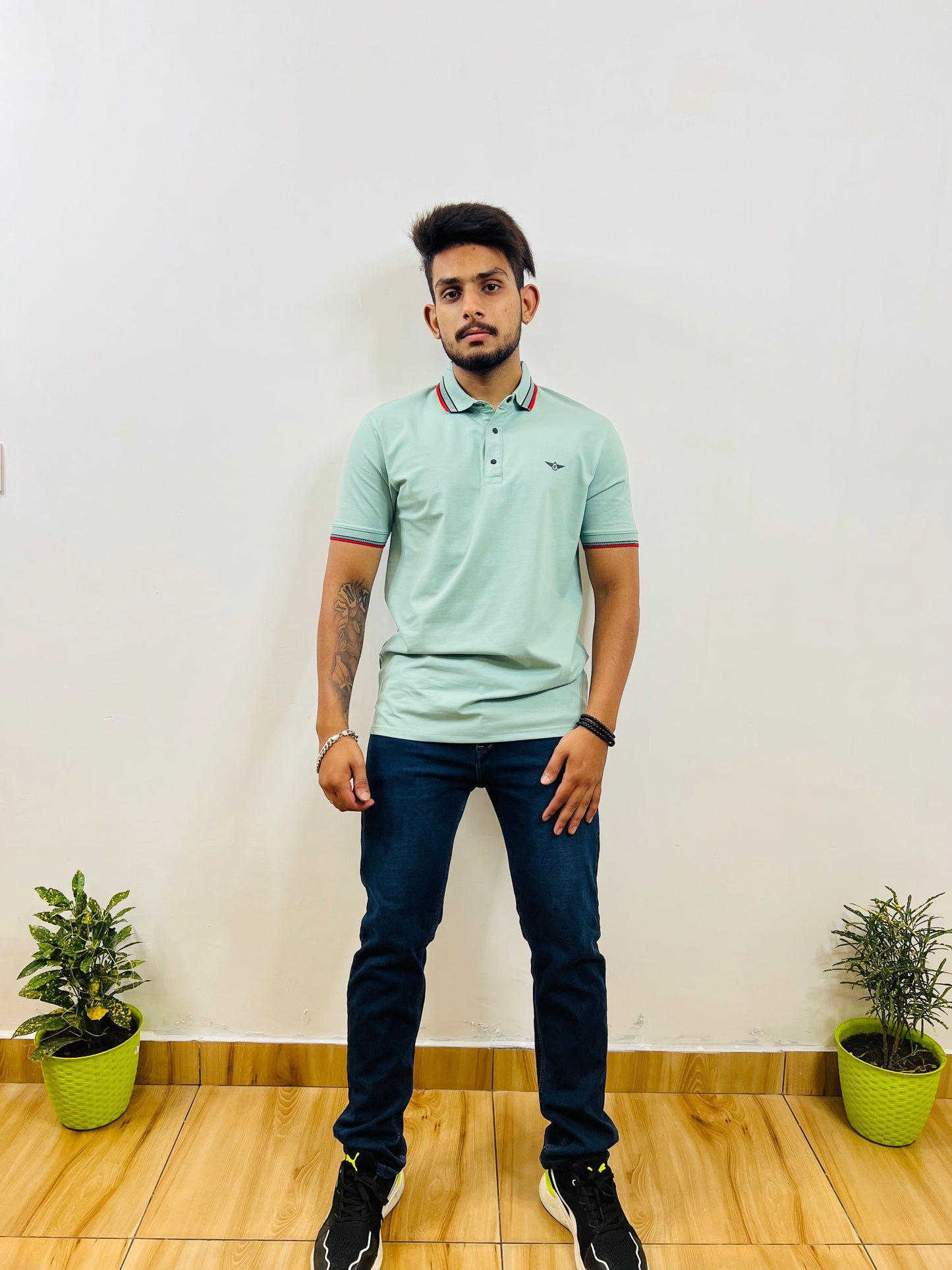 Pista- Red Black Striped T-shirt (6001G) - CIVIES