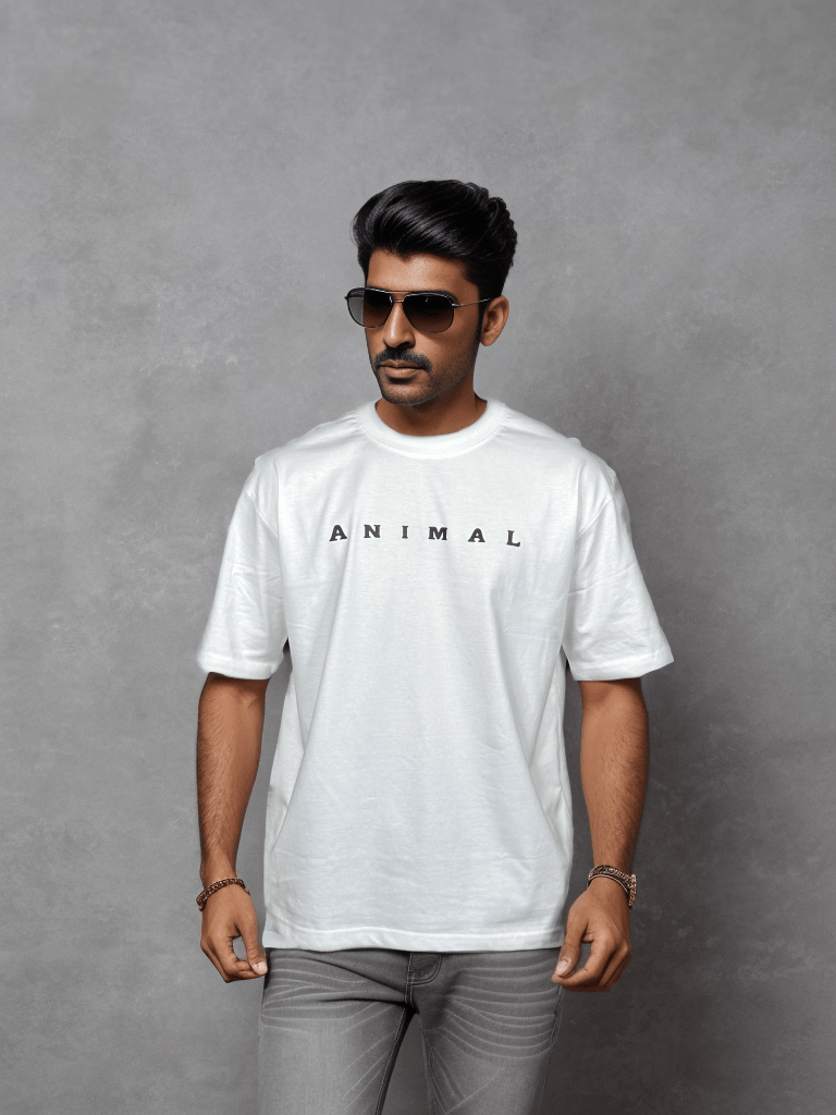 Animal Printed Half Sleeves Oversized T-Shirt - CIVIES