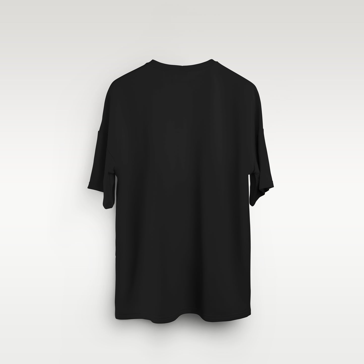Black Oversized Solid Tee - CIVIES