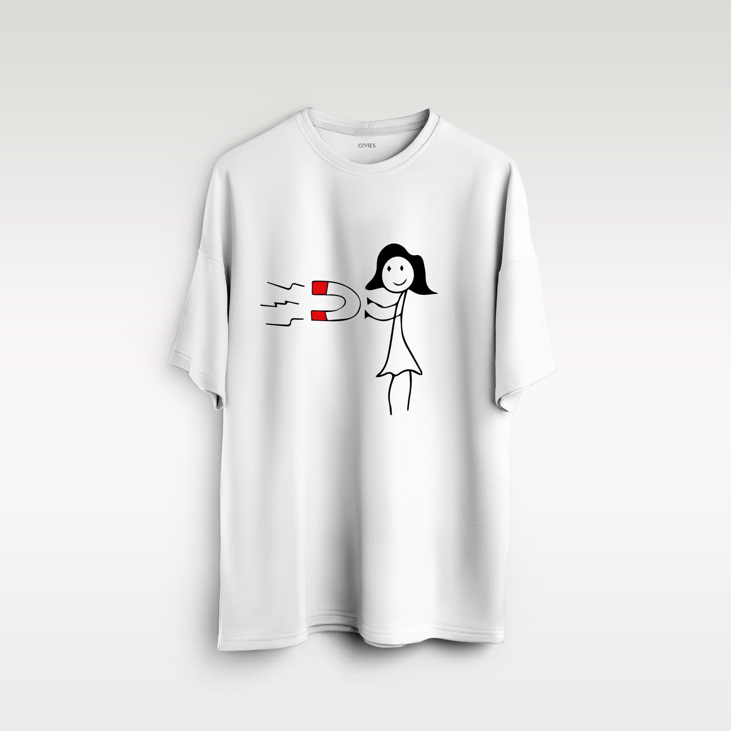Pack Of 2 - Valentine Special Oversized T-Shirt - CIVIES