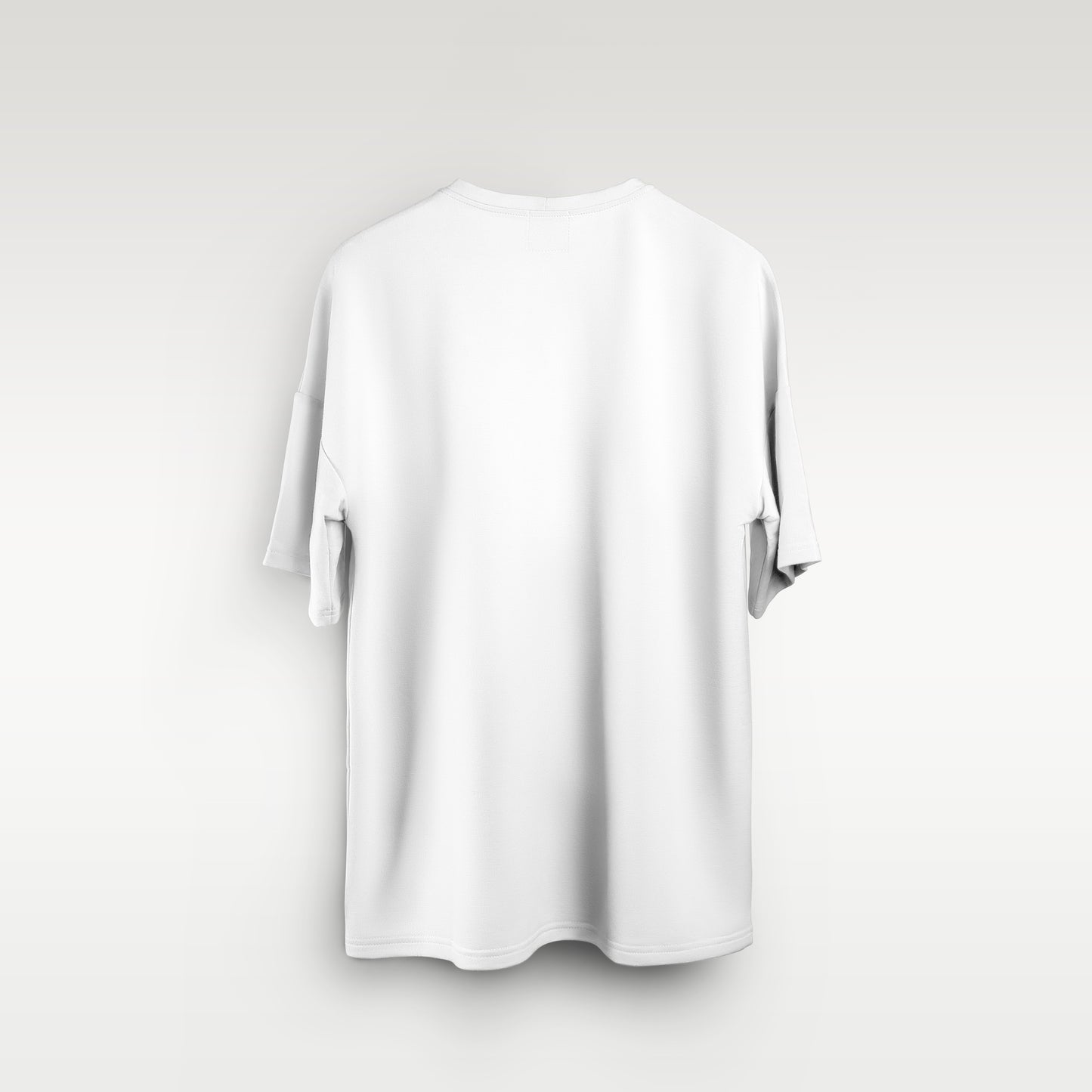 White Oversized Solid Tee - CIVIES