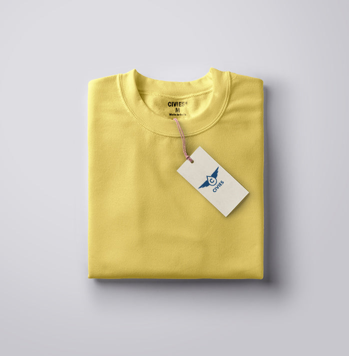 Yellow Classic Regular Fit T-Shirt - CIVIES
