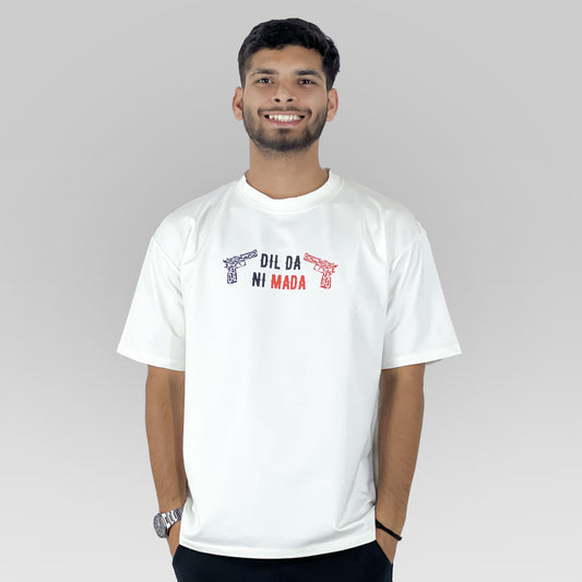 Sidhu Moosewala Never Fold Never Back Down Oversized T-Shirt