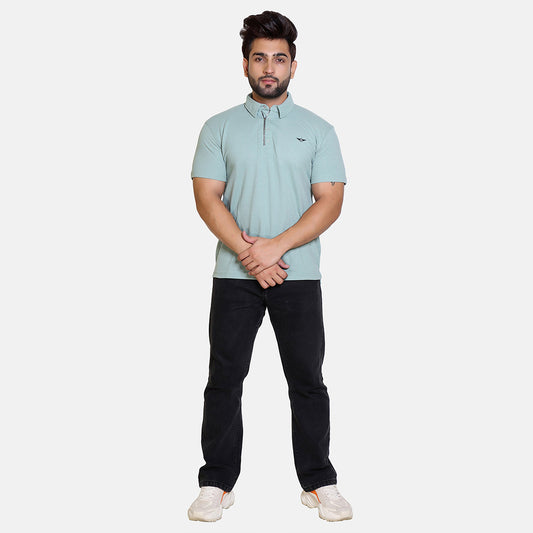 Sage Green Smart Zipper Polo