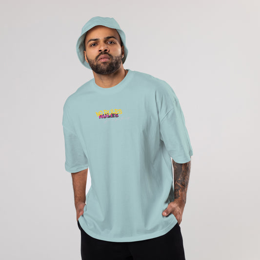 Colorful NO-RULES Oversized T-Shirts: Sky Blue: Classic Coolness