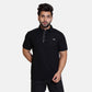 Black Smart Zipper Polo