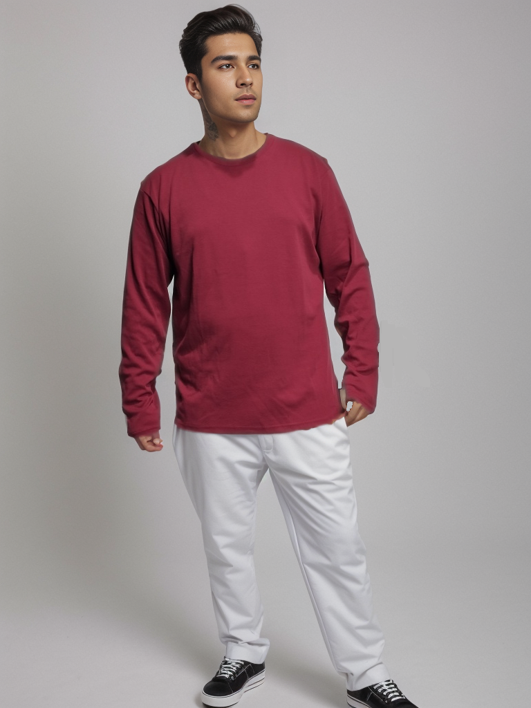 Oversized Winter Maroon Tee