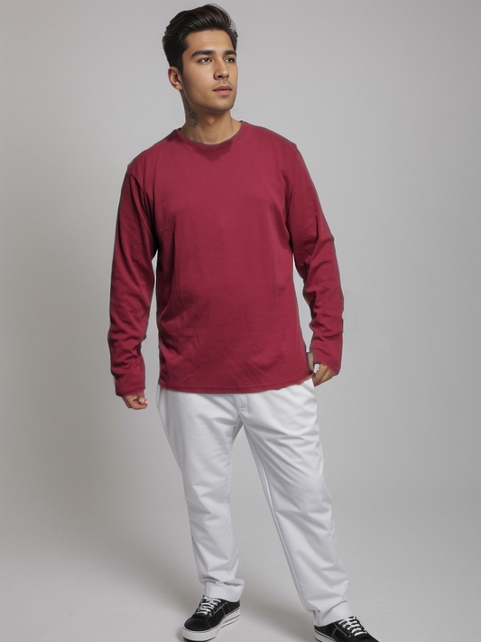 Oversized Winter Maroon Tee