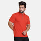 Orange Smart Zipper Polo