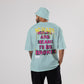 Colorful NO-RULES Oversized T-Shirts: Sky Blue: Classic Coolness