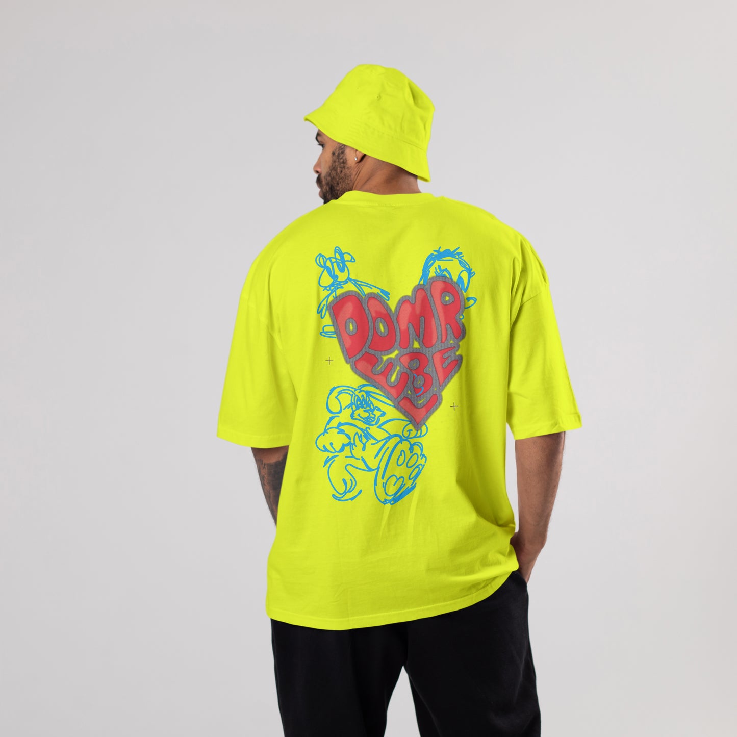 Colorful DOMREBEL Oversized T-Shirts: Yellow: Vibrant Sunny Appeal