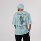 Colorful MARIO Oversized T-Shirts: Sky Blue: Serene Blue Bliss