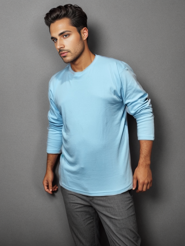 Oversized Winter Sky Blue Tee