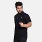 Black Smart Zipper Polo