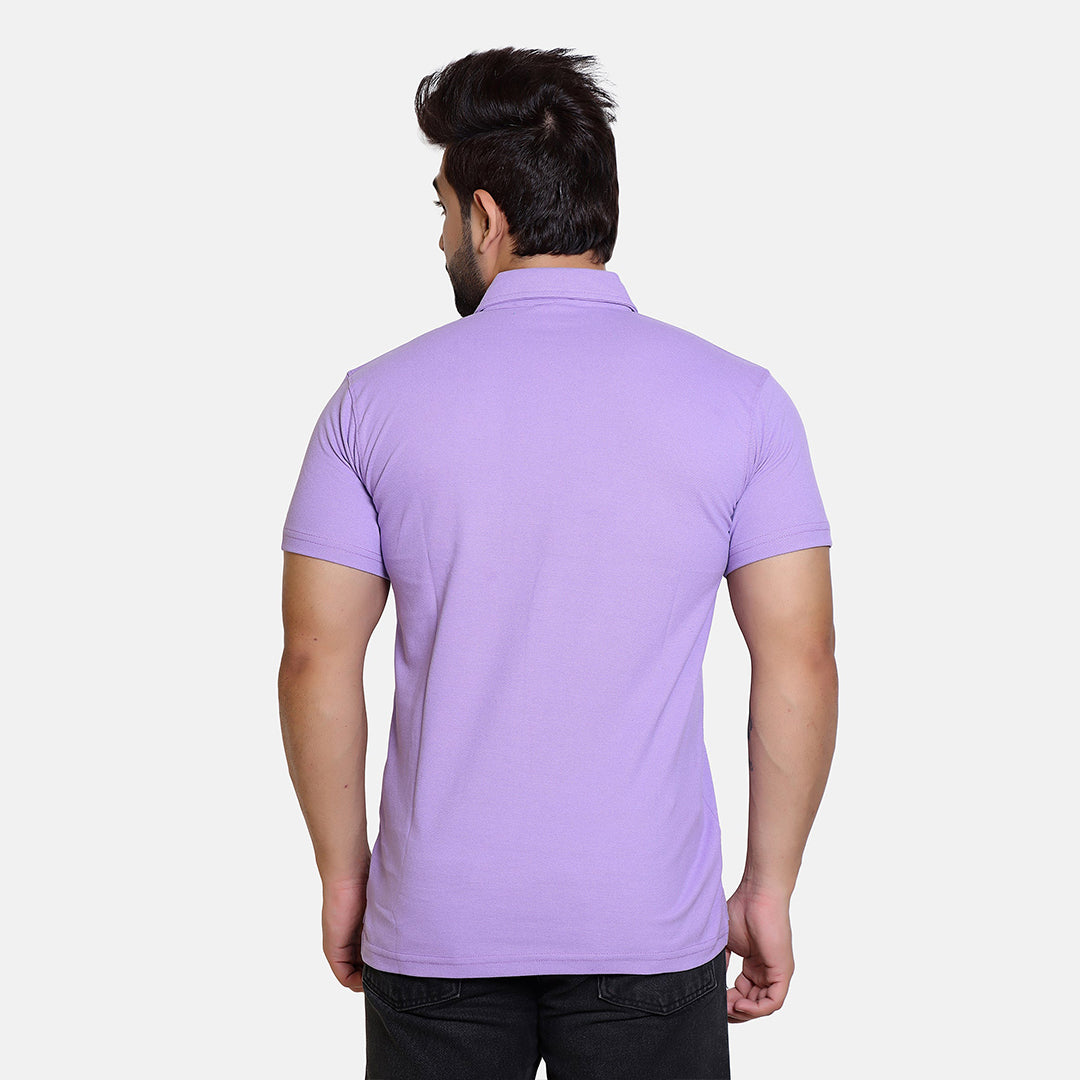 Lavender Smart Zipper Polo