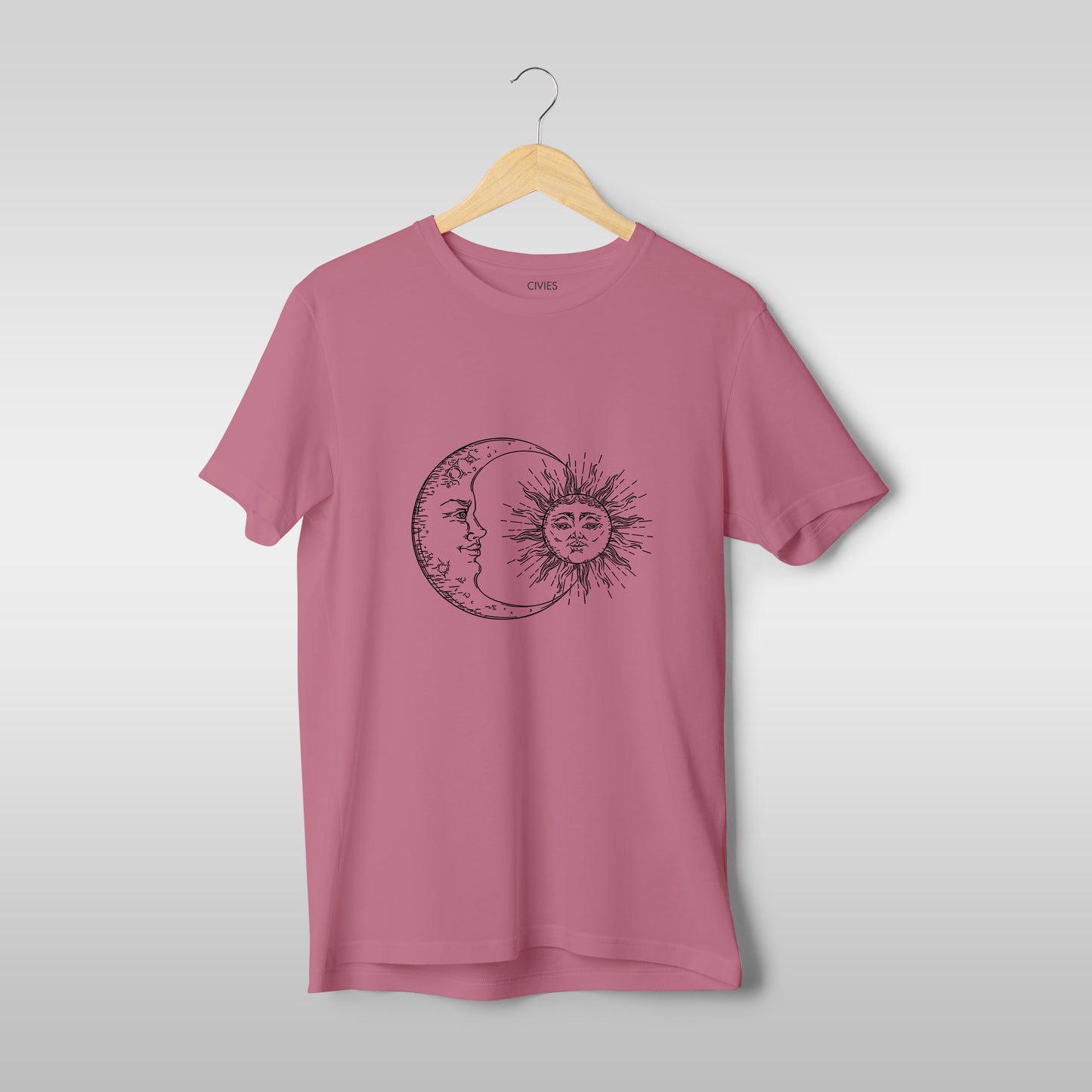 Celestial Harmony: Sun & Moon Duo T-Shirt Regular Fit T-Shirt