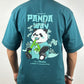 Colorful PANDA Oversized T-Shirts: Green: Fresh Nature Inspired