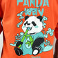 Colorful PANDA Oversized T-Shirts: Orange: Vibrant Citrus Burst