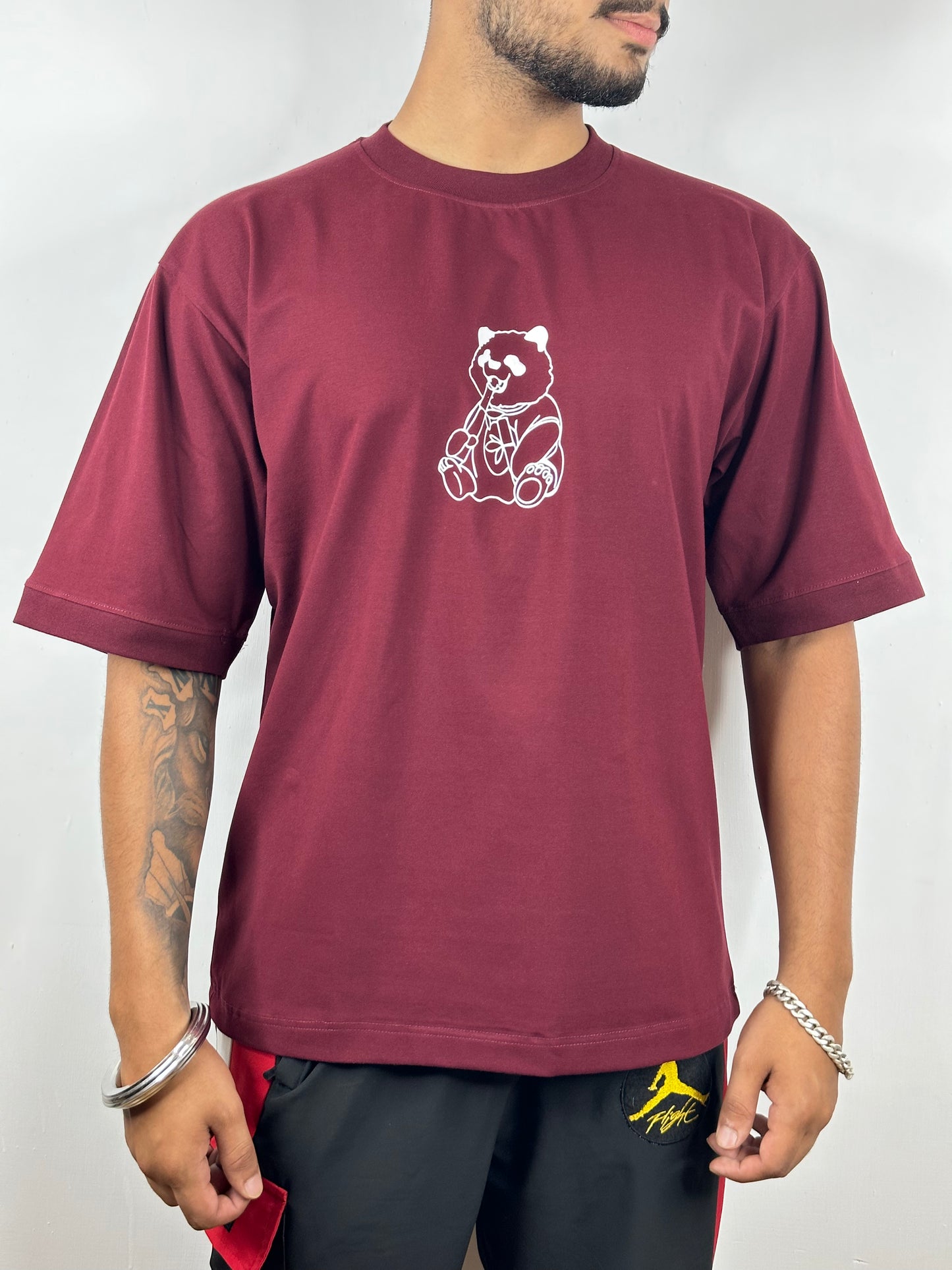 Colorful PANDA Oversized T-Shirts: Wine: Sophisticated Wine Essence