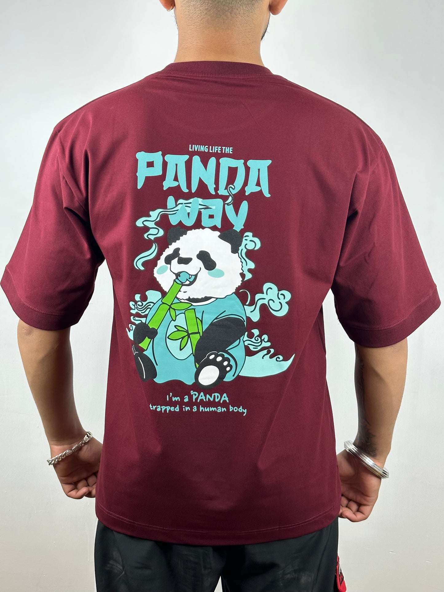 Colorful PANDA Oversized T-Shirts: Wine: Sophisticated Wine Essence