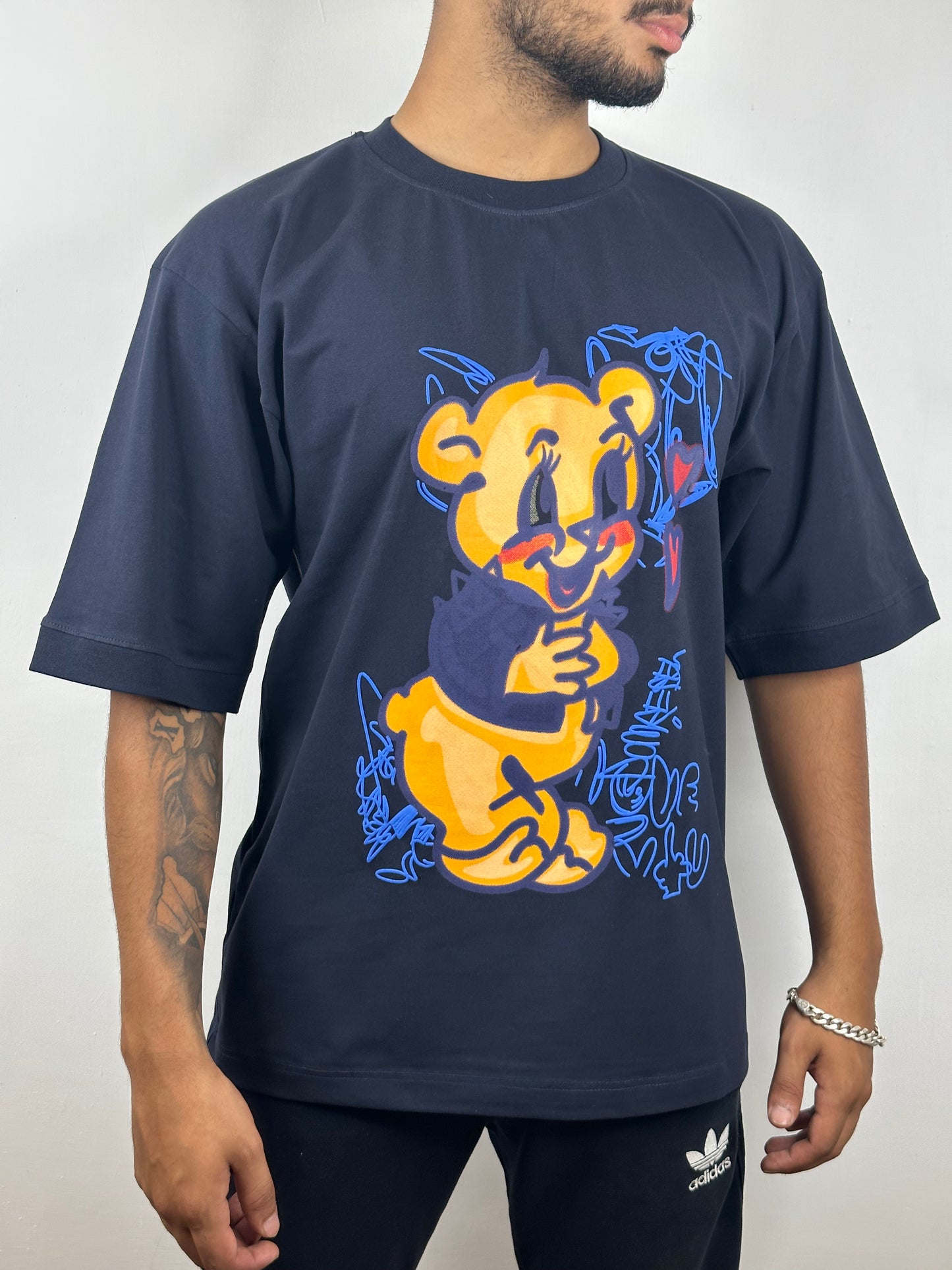 Colorful DOMREBEL Oversized T-Shirts: Navy Blue: Classic Deep Indigo