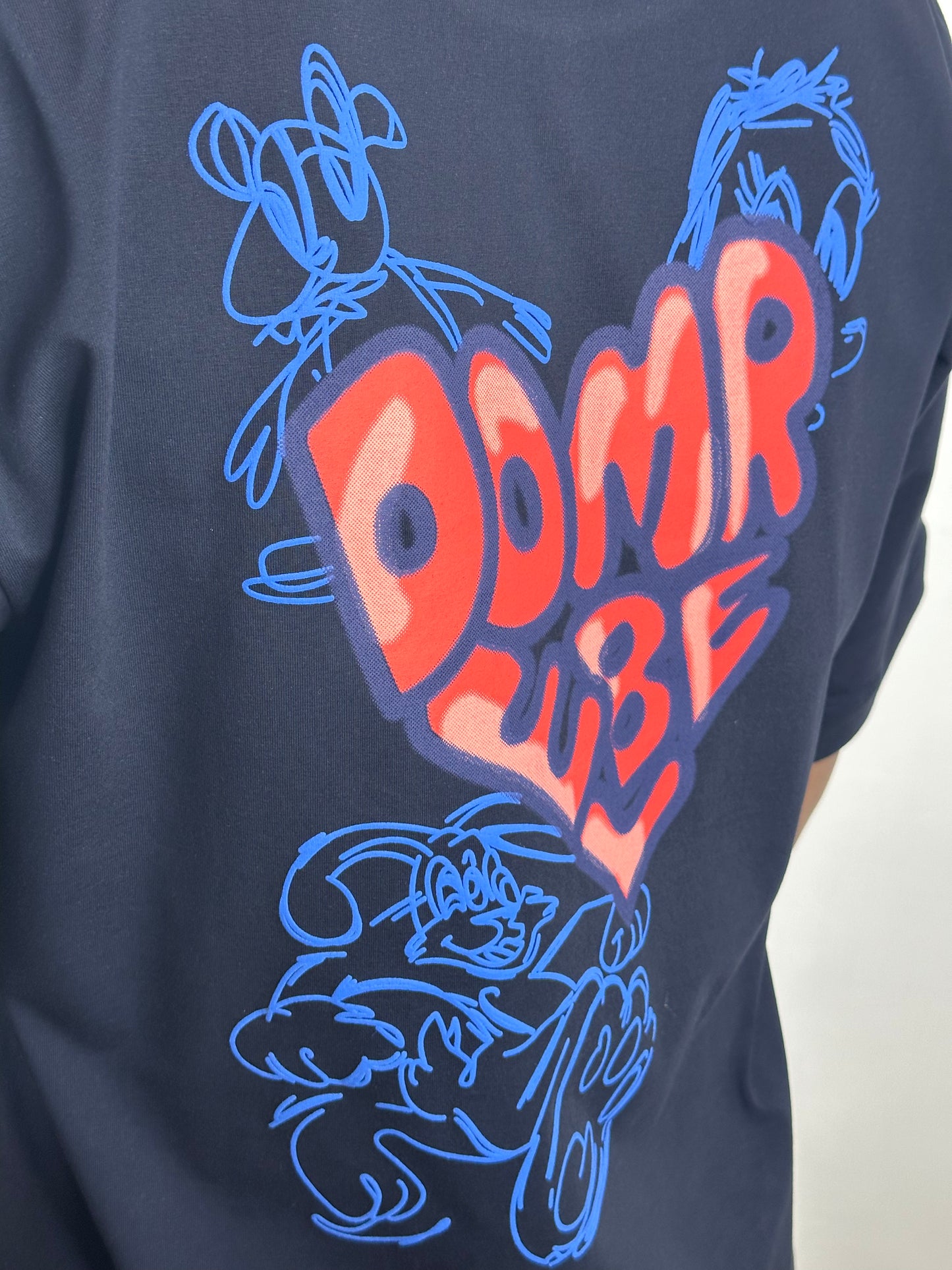 Colorful DOMREBEL Oversized T-Shirts: Navy Blue: Classic Deep Indigo