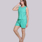 Light Green Print Top & Short Set (G10001)