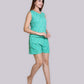 Light Green Print Top & Short Set (G10001)