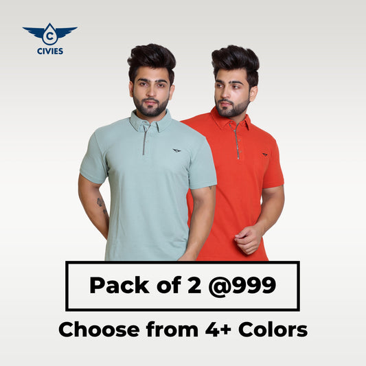 Pack of 2: Smart Zipper Polo - CIVIES