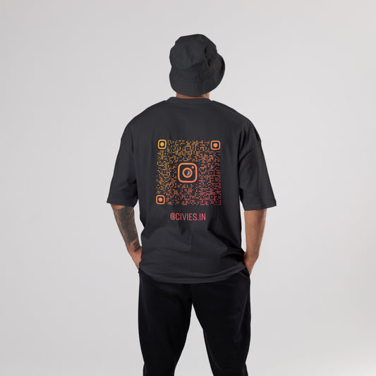Customized QR Code Oversized T-Shirt (Prepaid Orders Only) - CIVIES