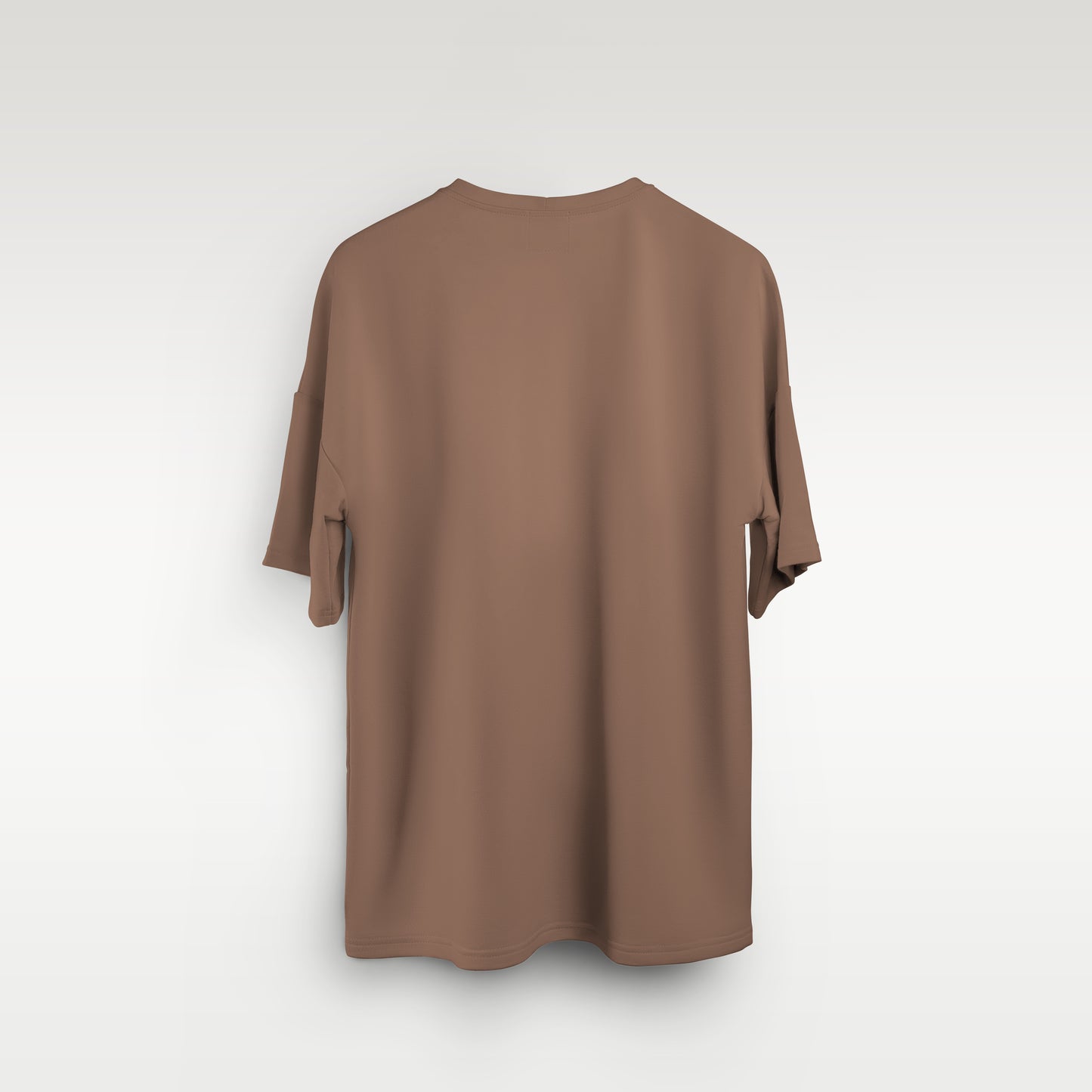 Brown Oversized Solid Tee