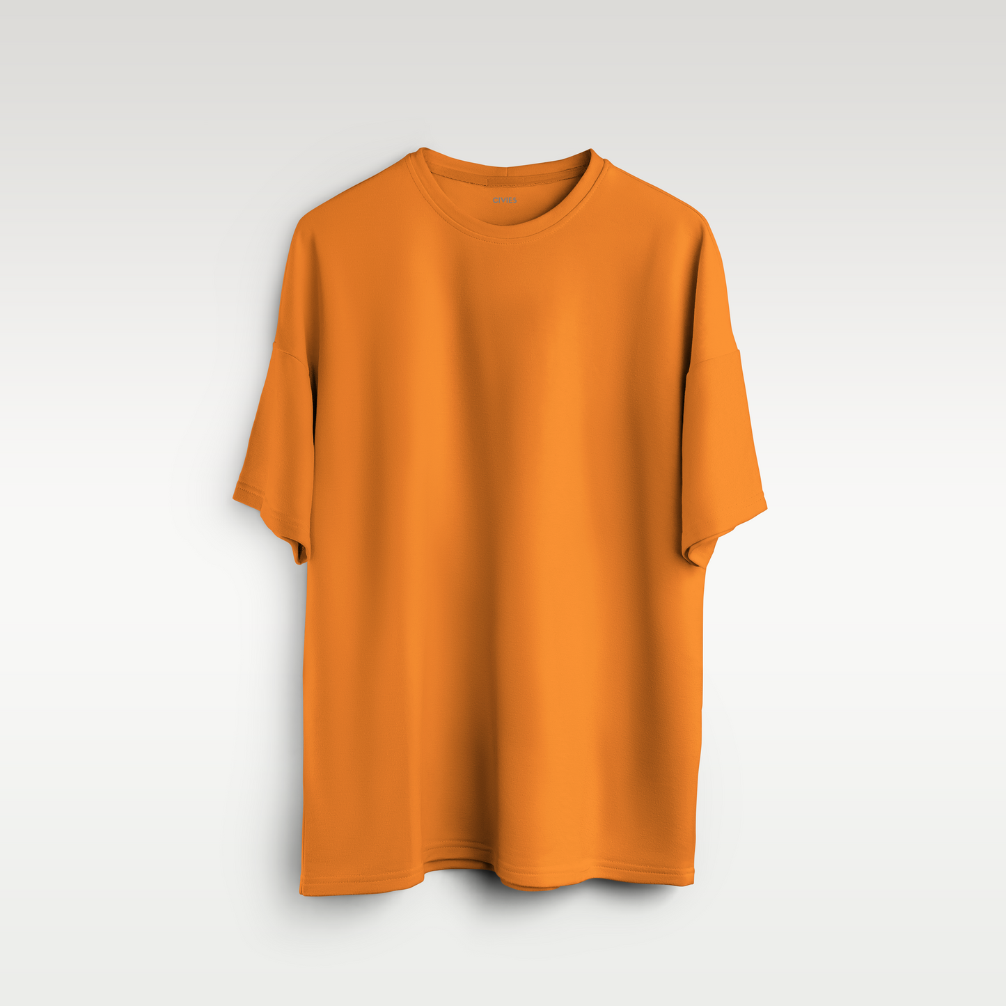 Orange Oversized Solid Tee