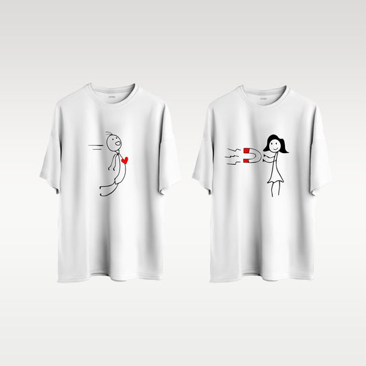 Pack Of 2 - Valentine Special Oversized T-Shirt