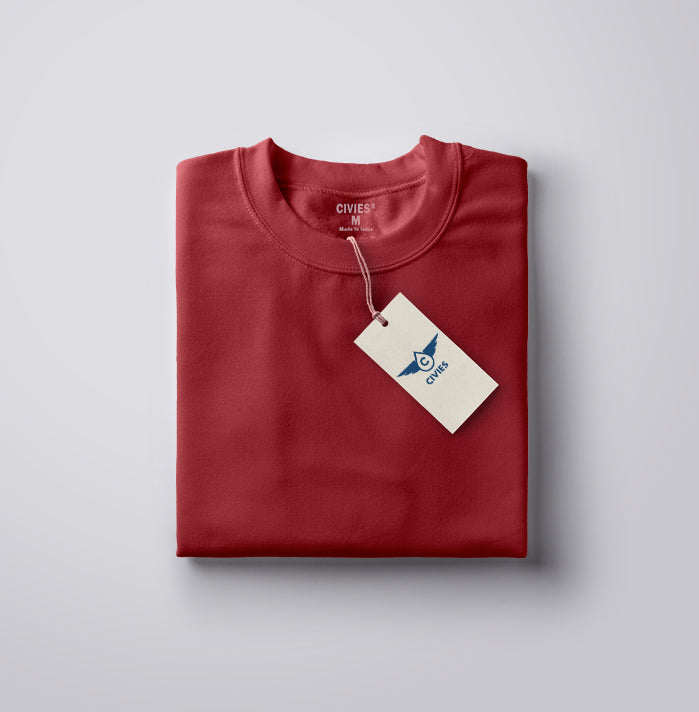 Wine Classic Regular Fit T-Shirt